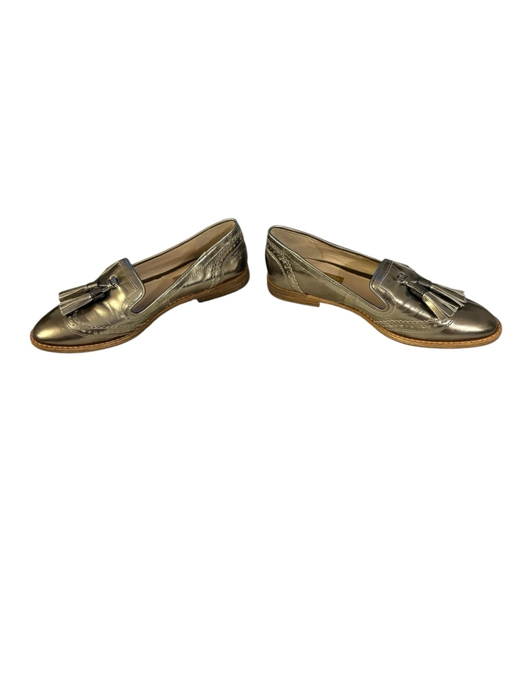 Louise et Cie Metallic Gold Tassel Loafers